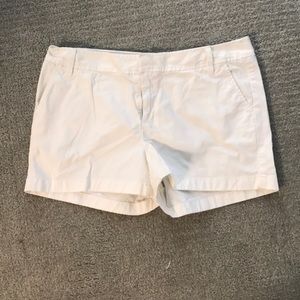 White Caslon Chino Shorts